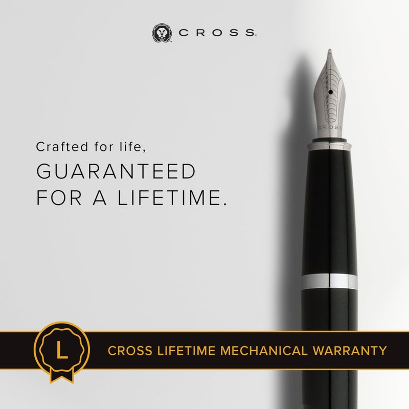 Cross Bailey Refillable Fountain Presented in a Premium Gift Box - Medium Point, Black Ink, Black - Image 3